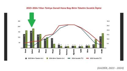 En fazla DOĞAL GAZ tüketilen ay