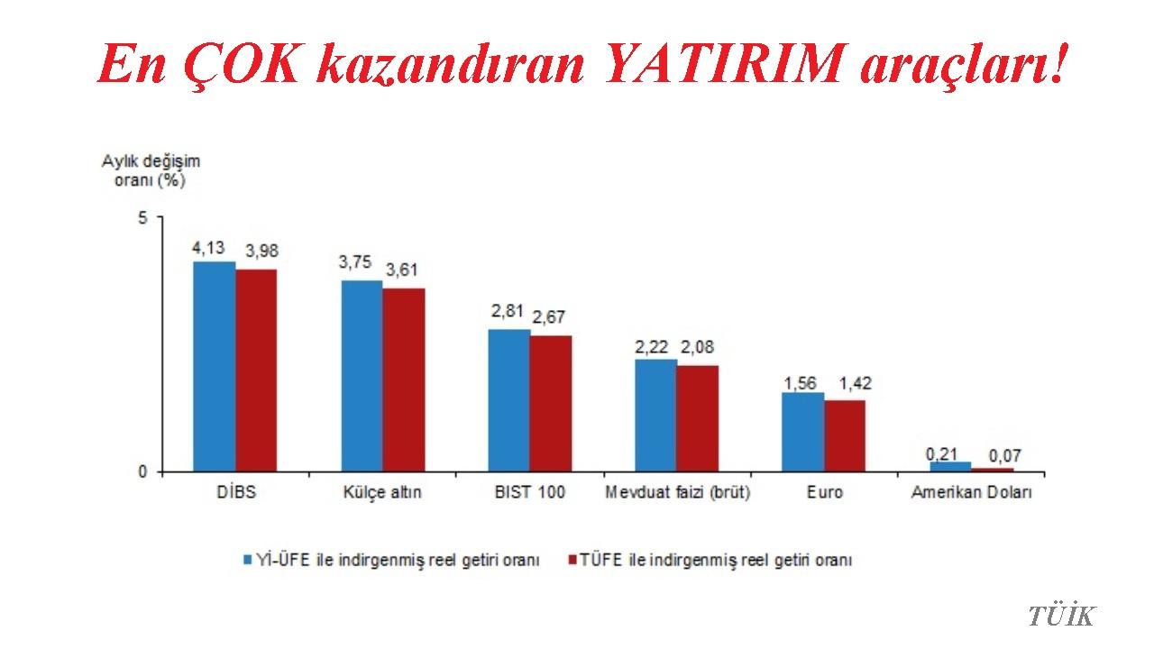Güncel 'En ÇOK kazandıran YATIRIM aracı' TÜİK
