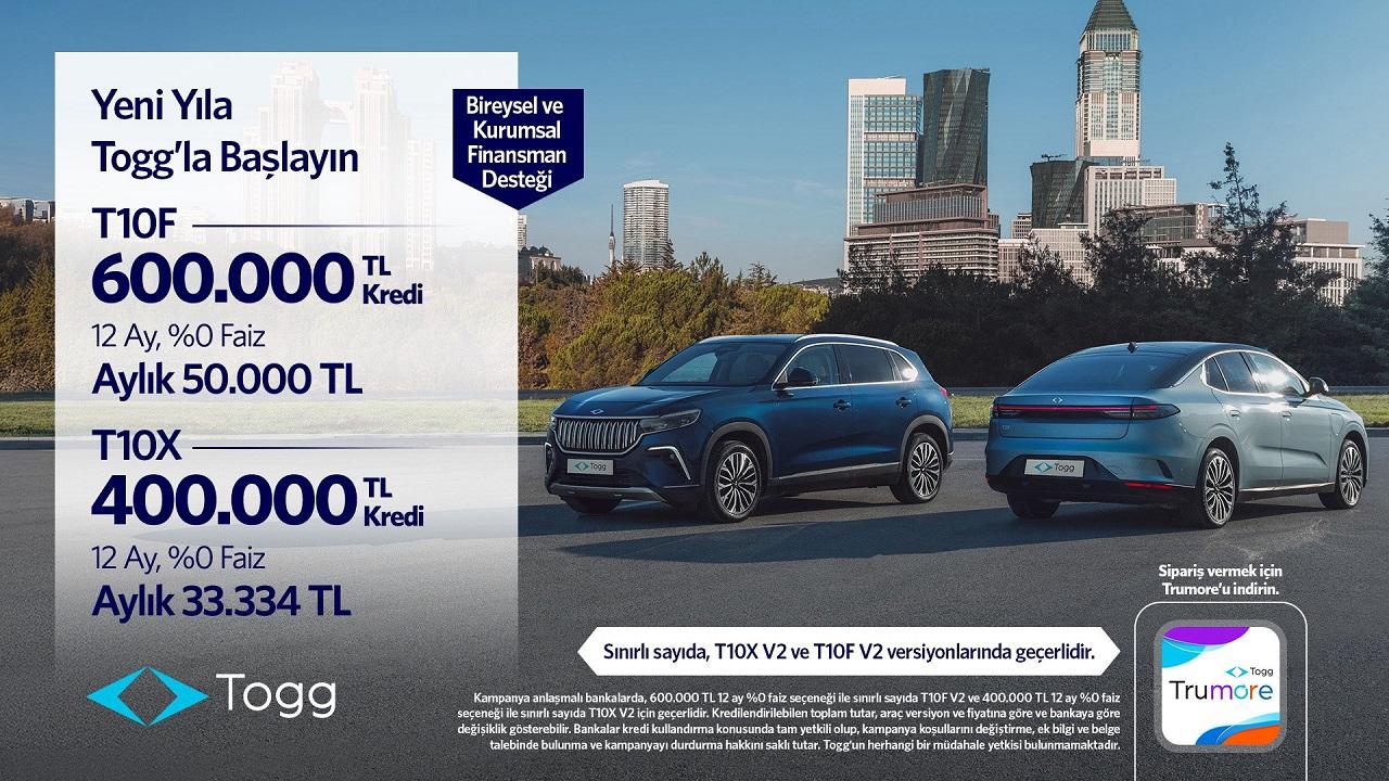 Togg YENİ kampanya başlattı '600 bin liraya SIFIR faiz'