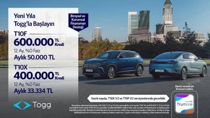 Togg YENİ kampanya başlattı '600 bin liraya SIFIR faiz'