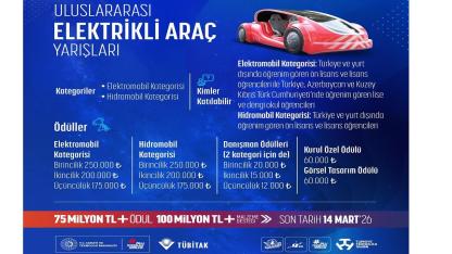 TÜBİTAK 'Uluslararası Elektrikli Araç Yarışları' PARA ödüllü