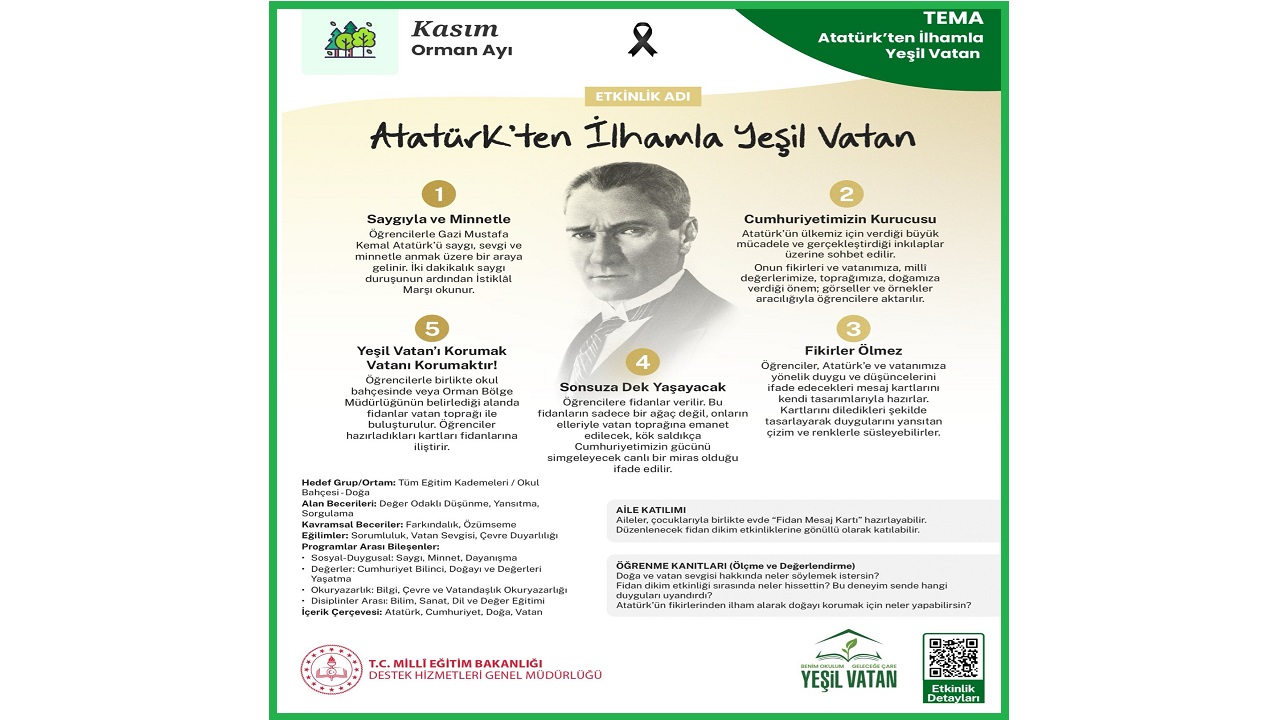 ''Atatürk'ten İlhamla Yeşil Vatan için ...''
