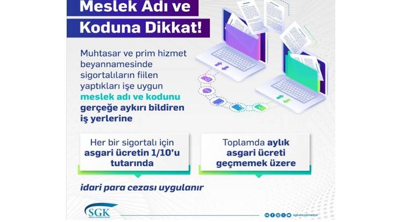 İşveren ve çalışanlar 'Meslek adı ve koduna dikkat'