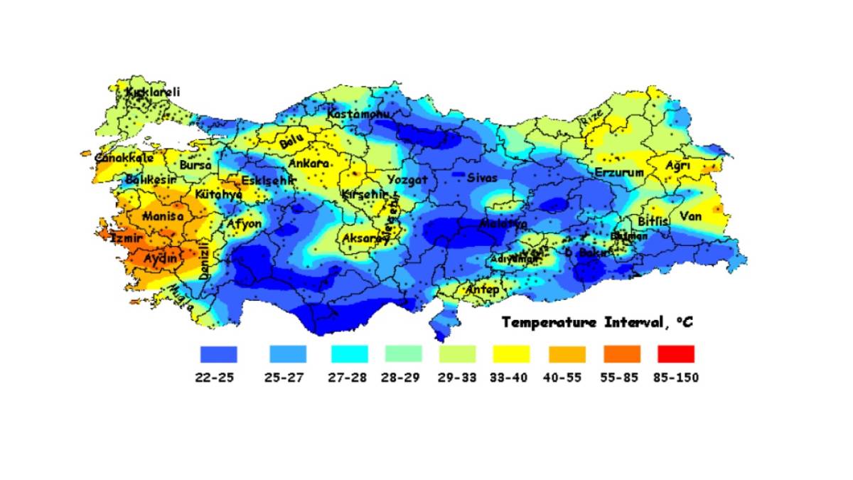 Türkiye Toprak Sıcaklık Haritası 'Isı pompaları için önemli'