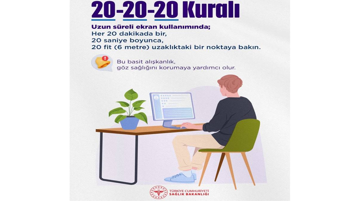 Çalışanlar '20 - 20 - 20' kuralını biliyor musunuz?