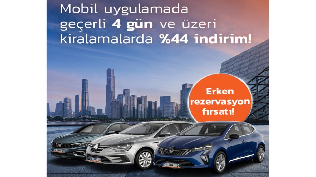 Garenta YENİ kampanya başlattı  'Yüzde 44 indririm'