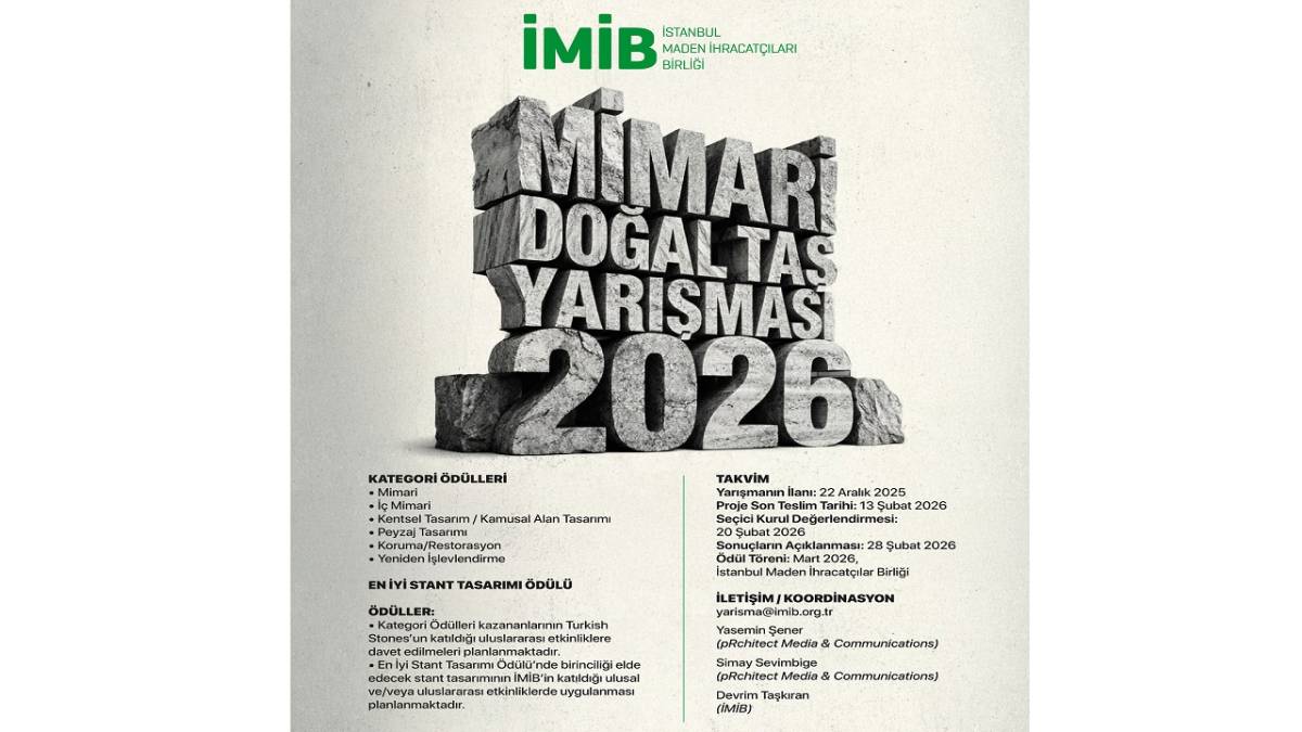 13. Mimari Doğal Taş Yarışması Başvurulara Açıldı!
