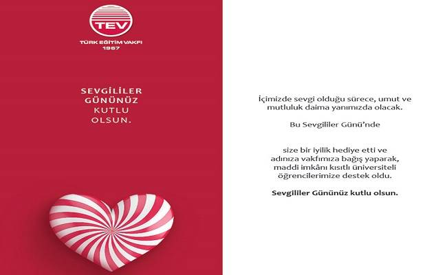 Türk Eğitim Vakfı '14 Şubat Sevgililer Günü kampanyası'