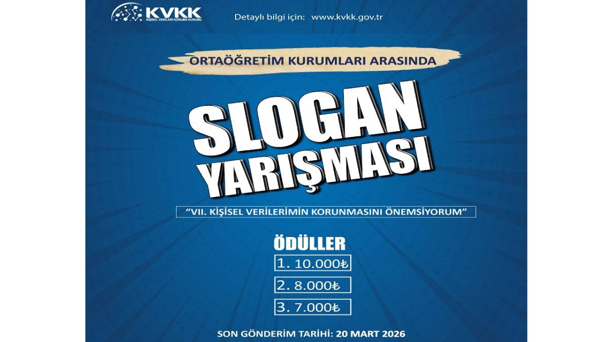 10 bin TL ödüllü 'Slogan Yarışması' KVKK