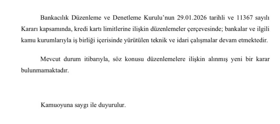 BDDK “Kredi Kartları” açıklaması yaptı!