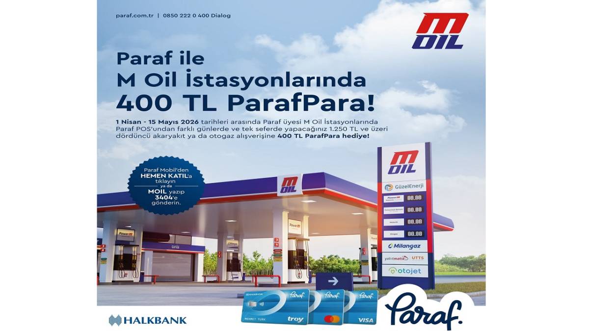 M Oil YENİ kampanya başlattı '400 TL ParafPara hediye'