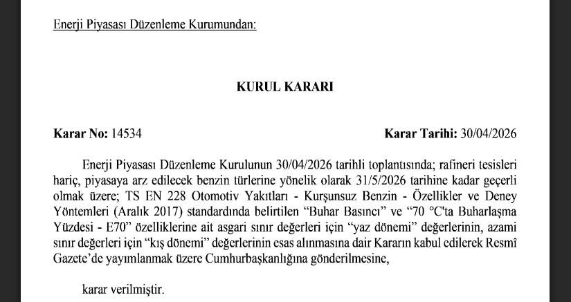 EPDK 'Benzin ve Motorin' konulu 2 Kurul Kararı yayınladı