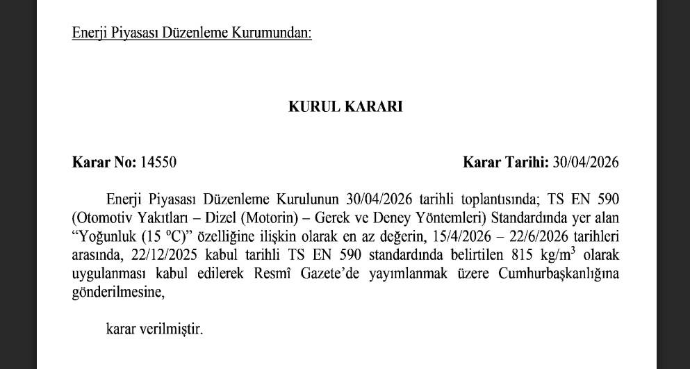 EPDK 'Benzin ve Motorin' konulu 2 Kurul Kararı yayınladı