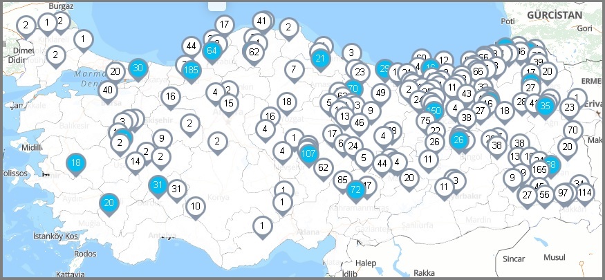 Ölçülen EN yüksek kar kalınlığı '