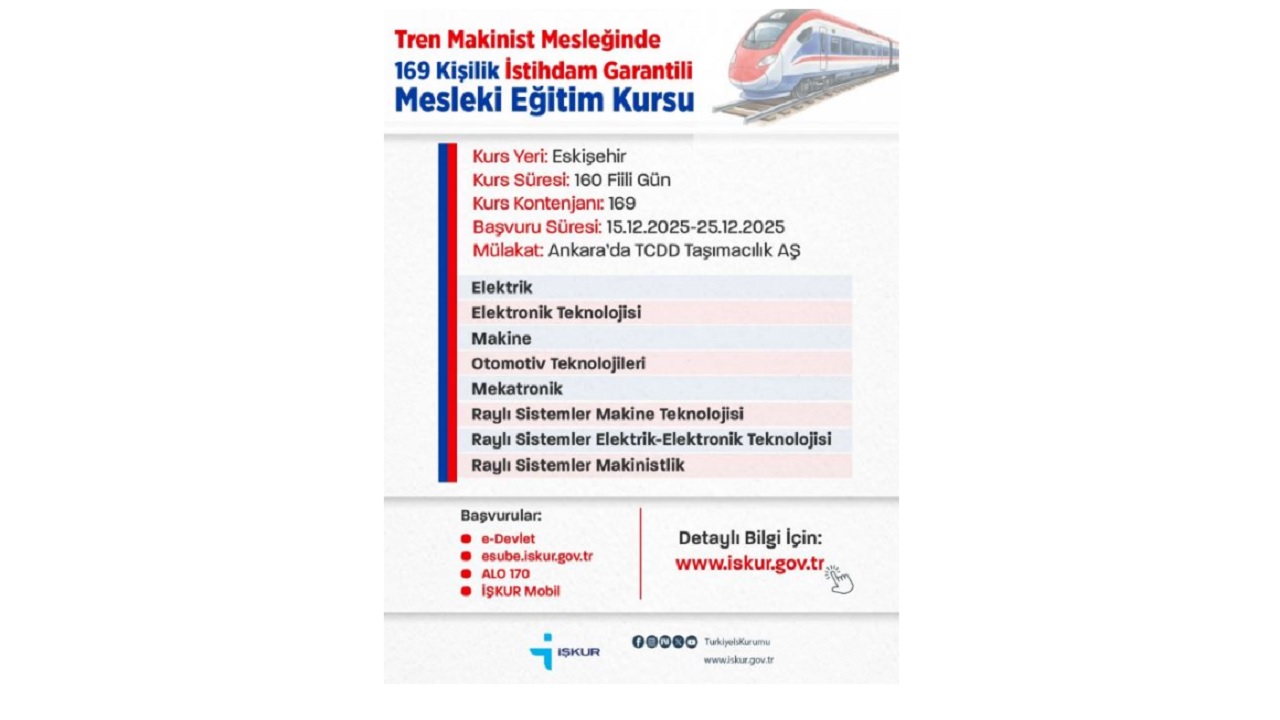 İş GARANTİLİ meslek kursu ''BAŞVURULAR başladı''