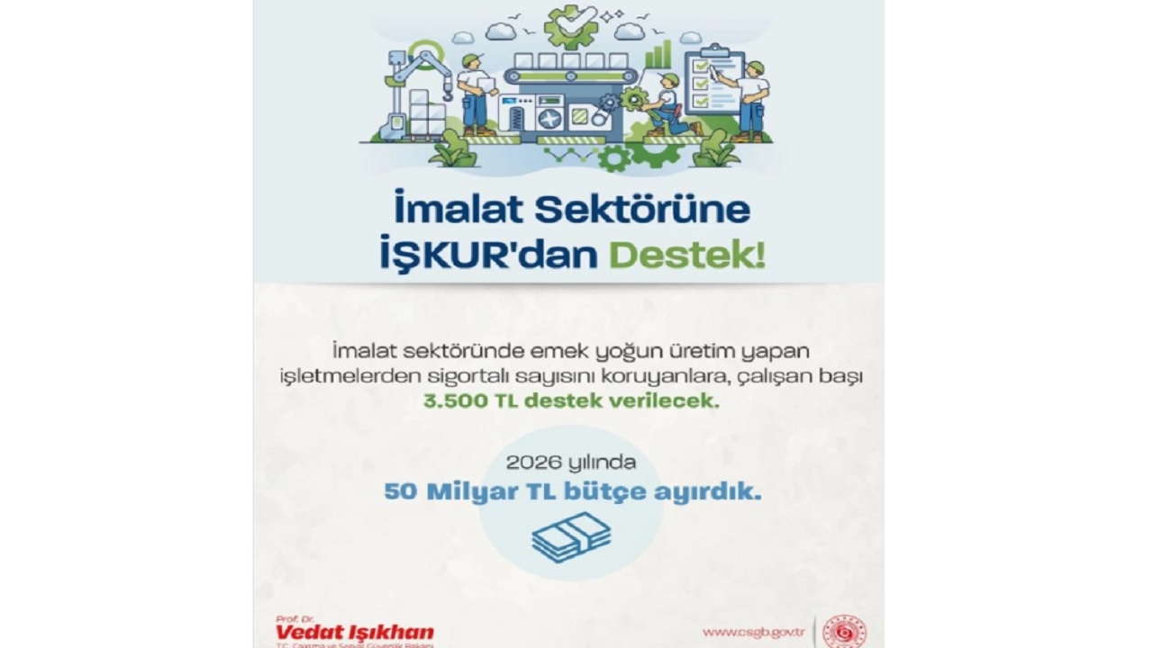 Enerji İşverenleri İŞKUR 'Kişi başı 3.500 TL destek verecek'