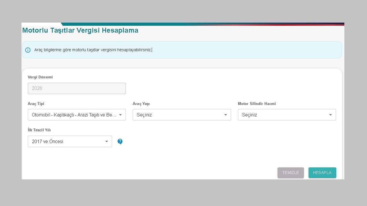 Gelir İdaresi Başkanlığı hazırladı 'MTV hesaplama makinesi'