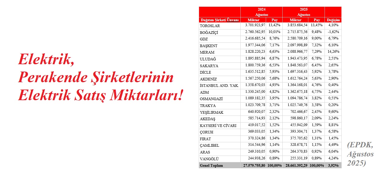 En fazla elektrik satan şirketler 'İlk 3 şirket'