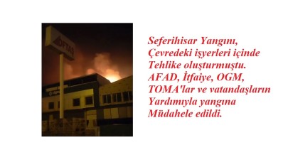 Seferihisar yangını dün gece - Elektrikleri de kesti!